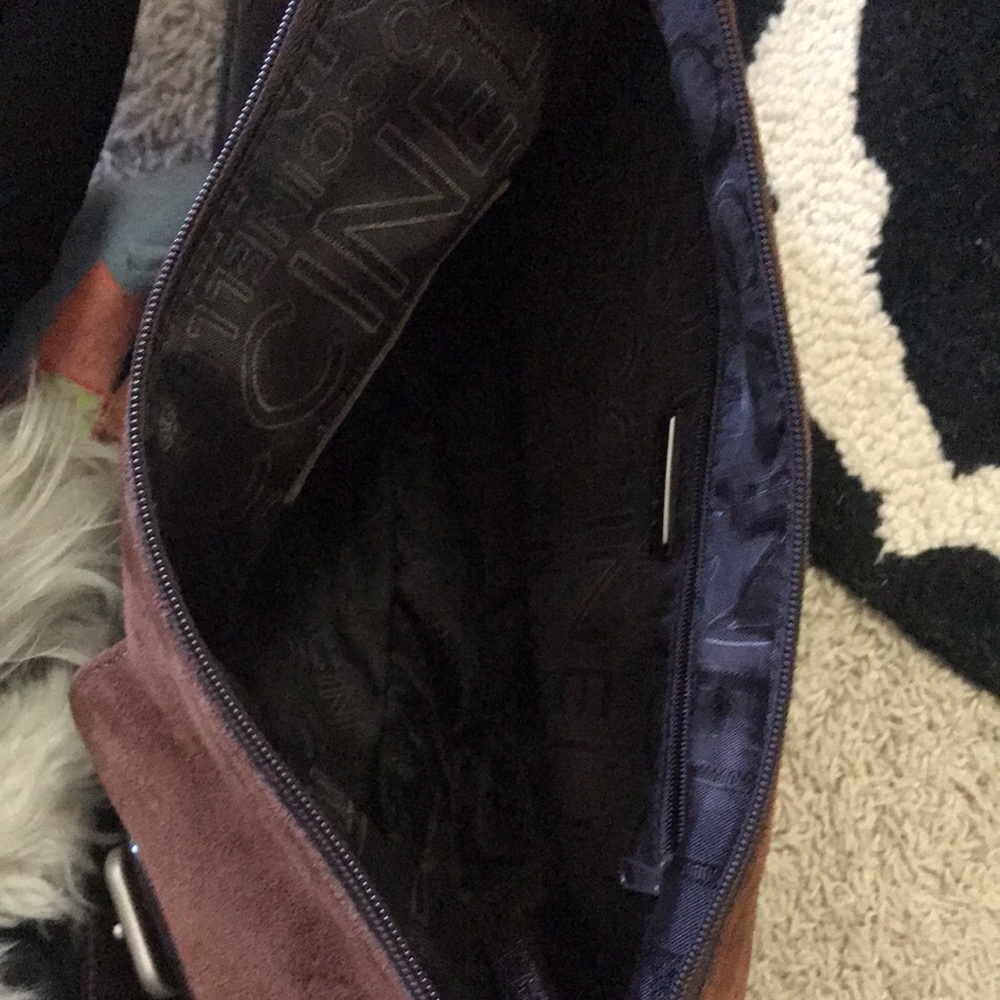 Coccinelle brown suede shoulder bag - Picture 5 of 8